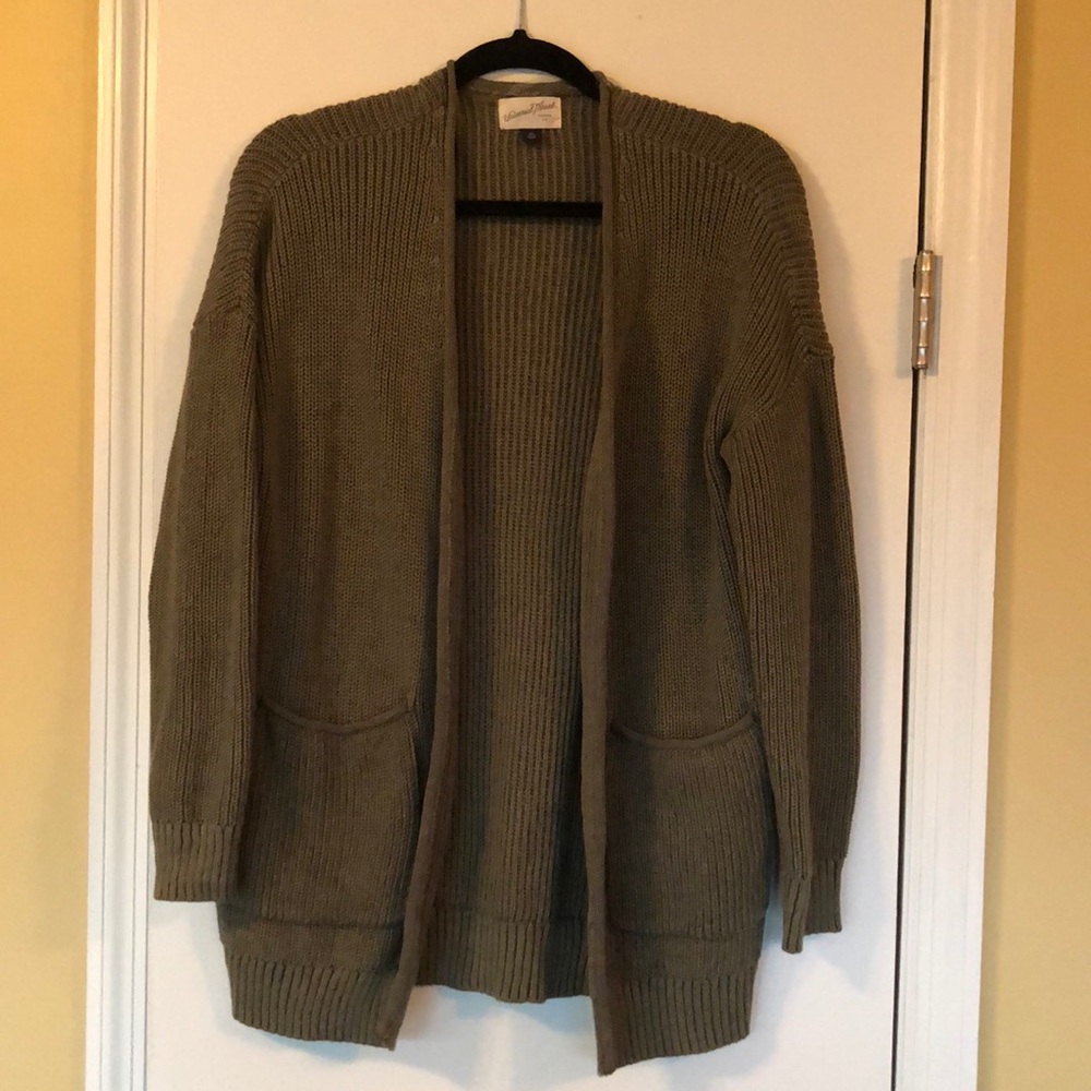 Olive green cardigan